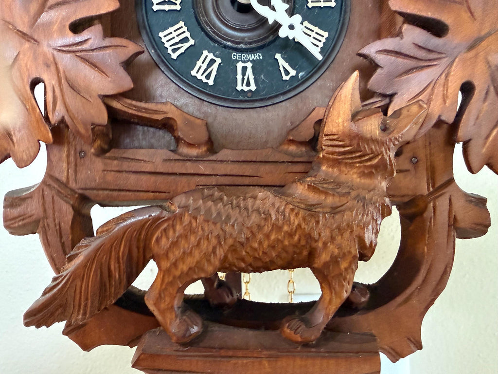 Restored German Fox, Raven & Grapes Cuckoo Clock – 1-Day
