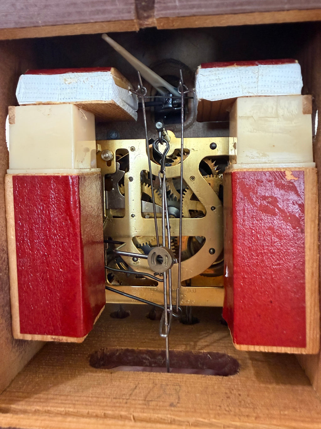 Restored Vintage Hubert Herr Cuckoo Clock – 1-Day German Black Forest Bird and Maple Leaf Clock