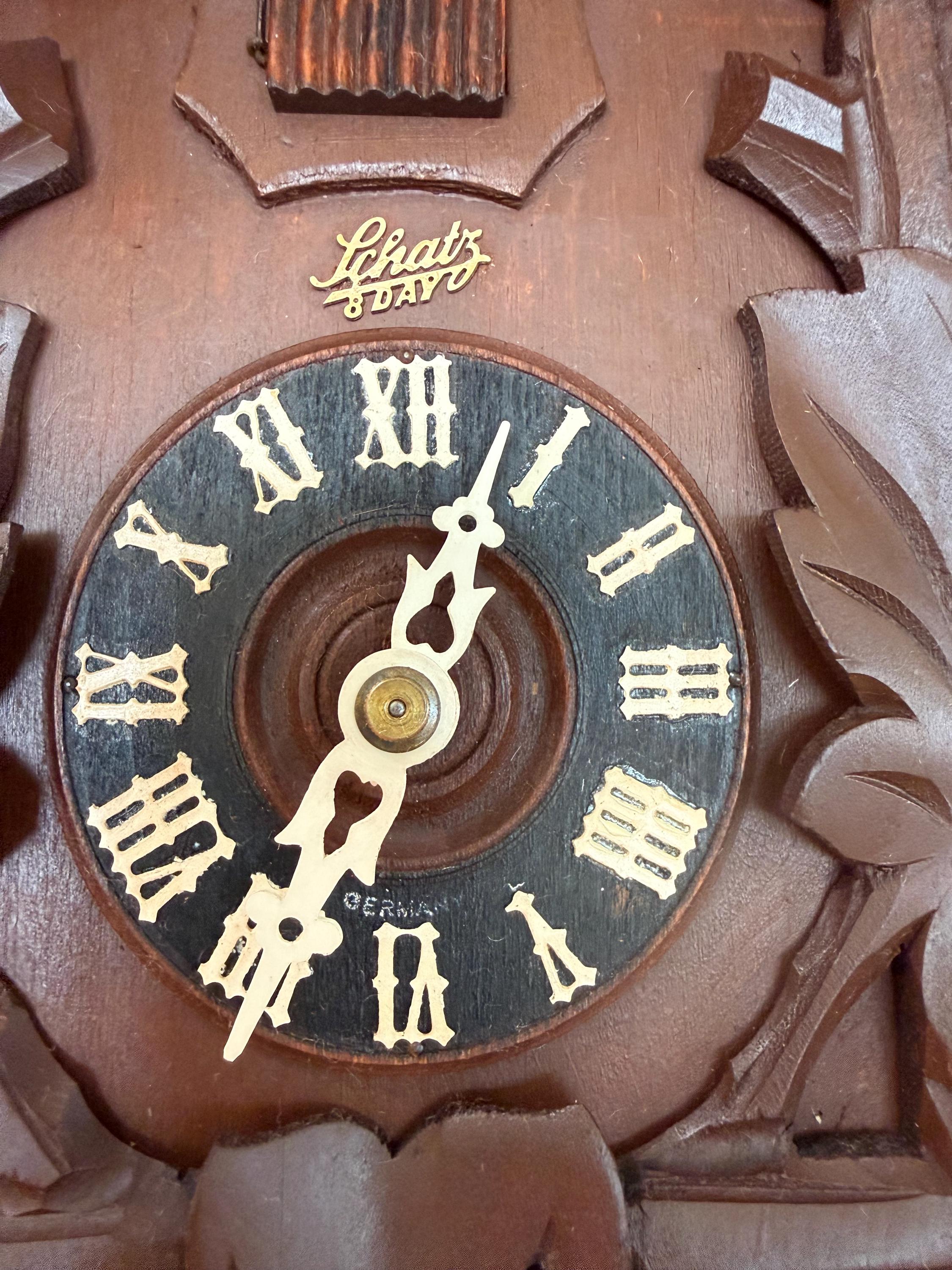 Restored Schatz German Cuckoo Clock – 8-Day