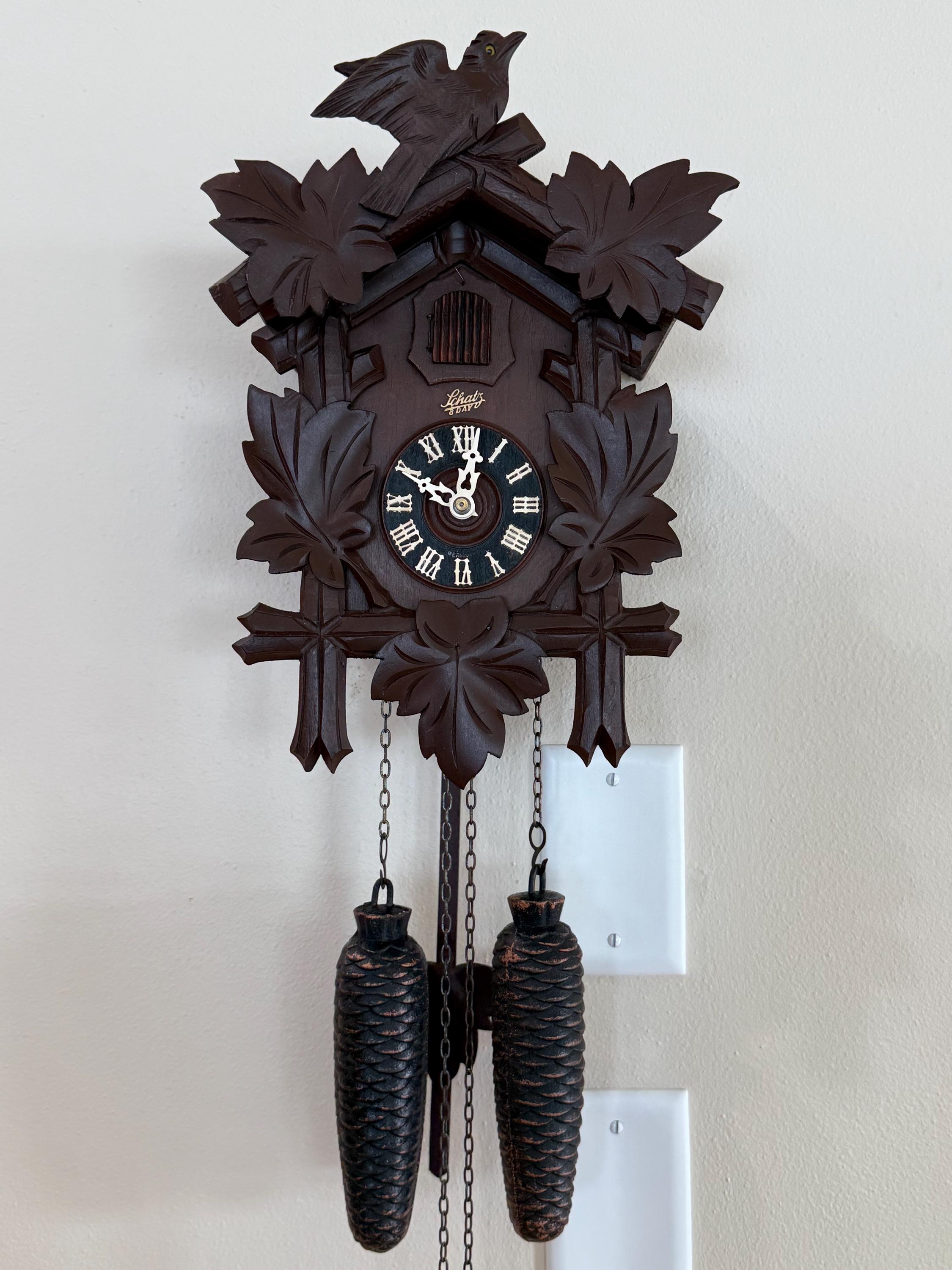 Restored Schatz German Cuckoo Clock – 8-Day
