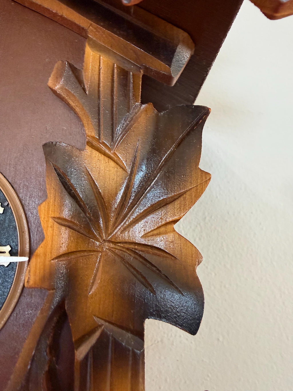 Restored E. Schmeckenbecher Bird & Maple Leaf Cuckoo Clock – 1-Day
