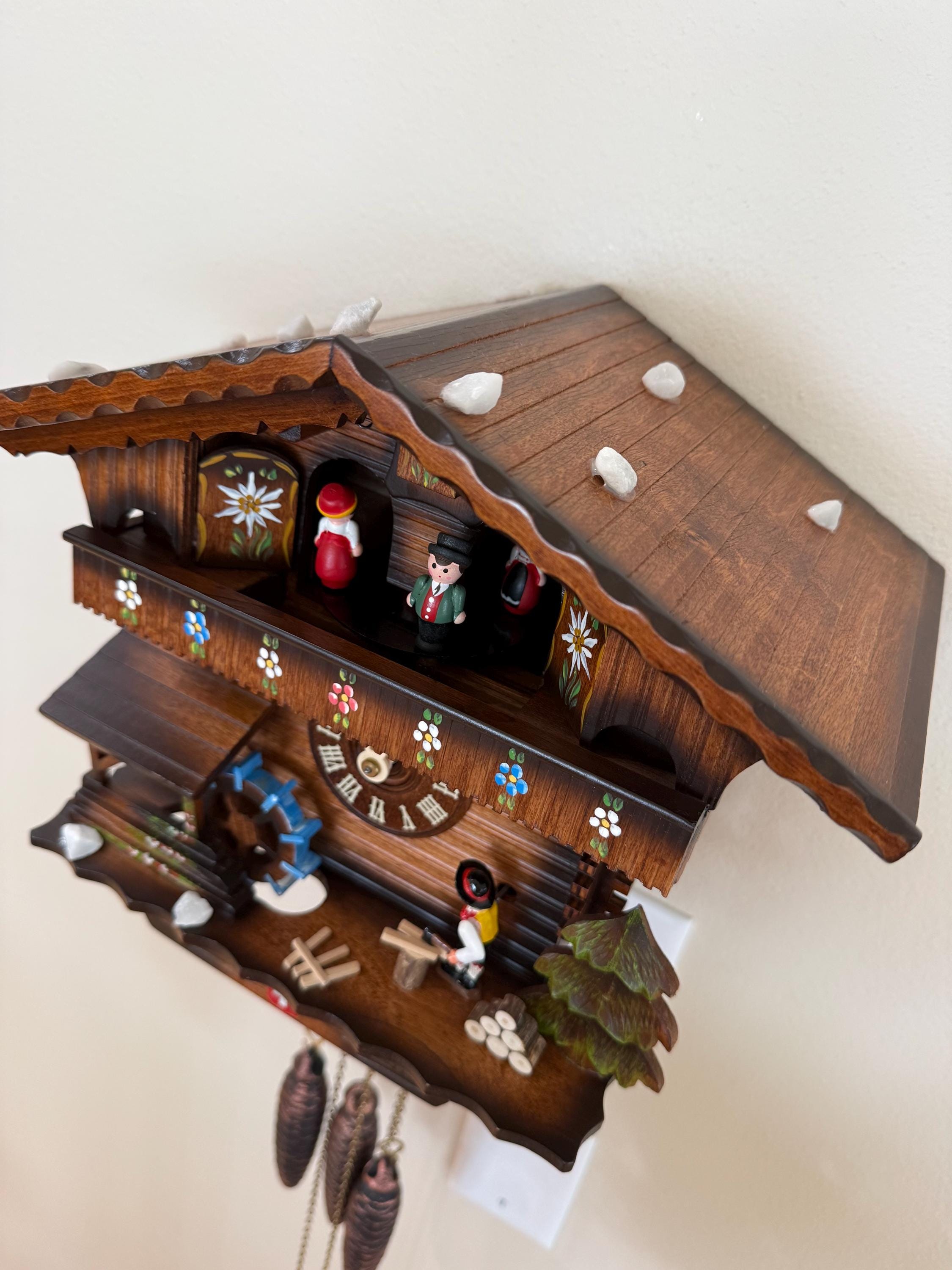 Restored Swiss Wood Chopper Musical Cuckoo Clock – 1-Day