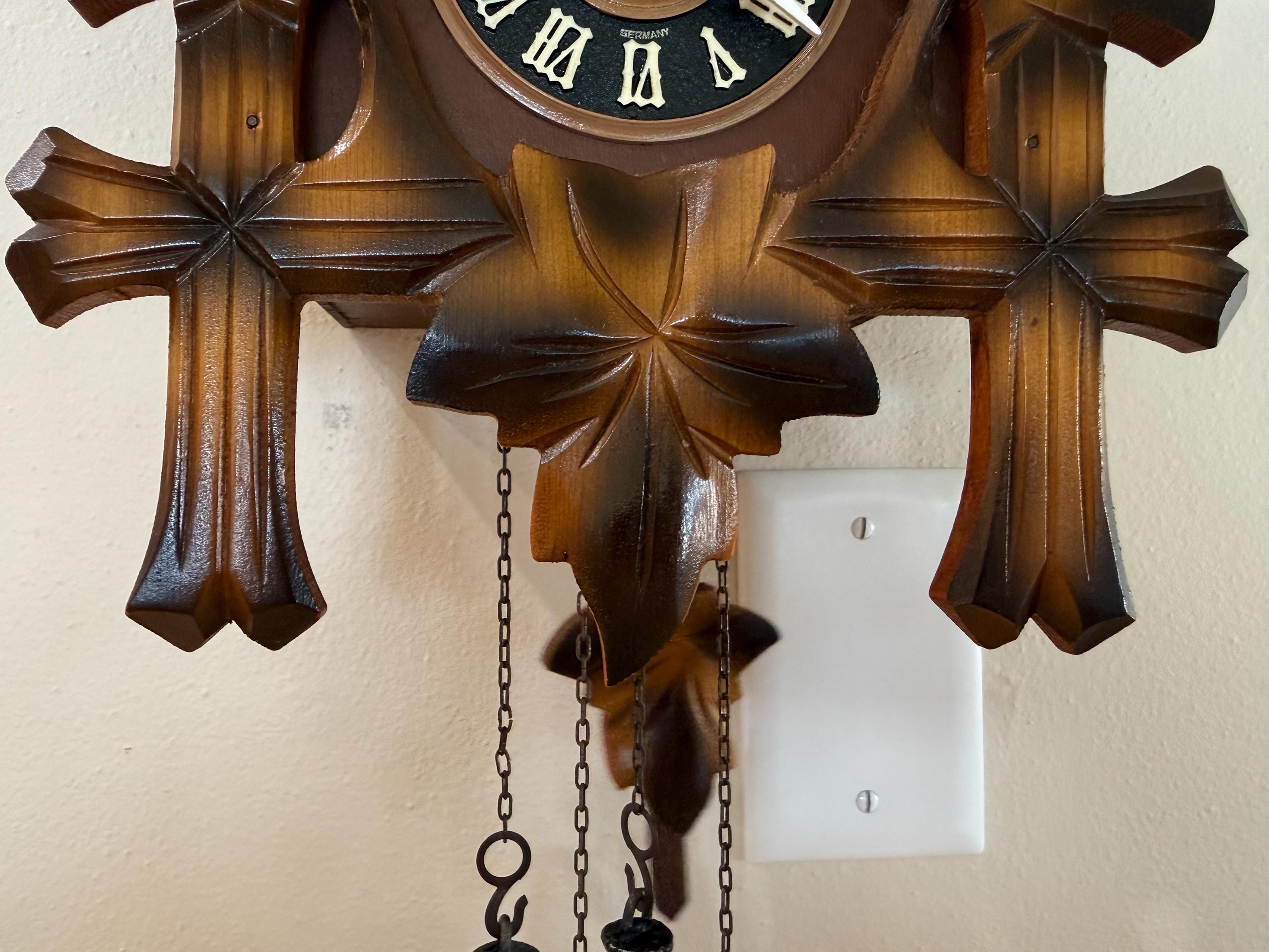 Restored E. Schmeckenbecher Bird & Maple Leaf Cuckoo Clock – 1-Day