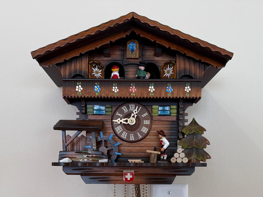 Restored Swiss Wood Chopper Musical Cuckoo Clock – 1-Day