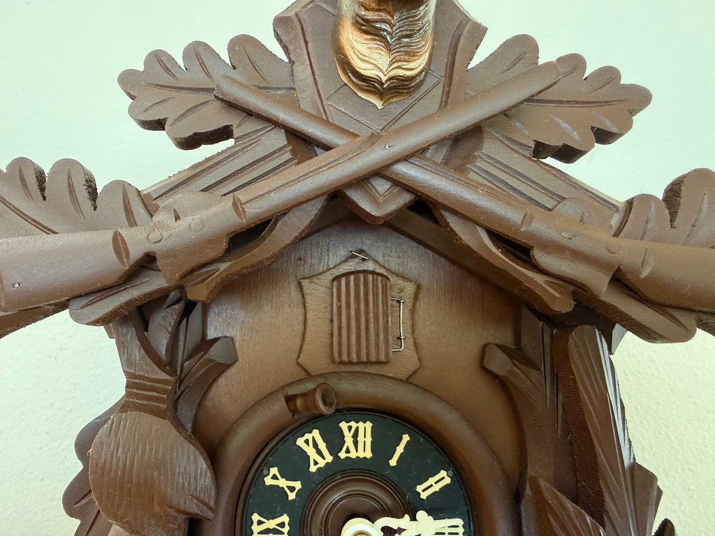 Restored Vintage German 8-Day After the Hunt Cuckoo Clock – Stag & Game