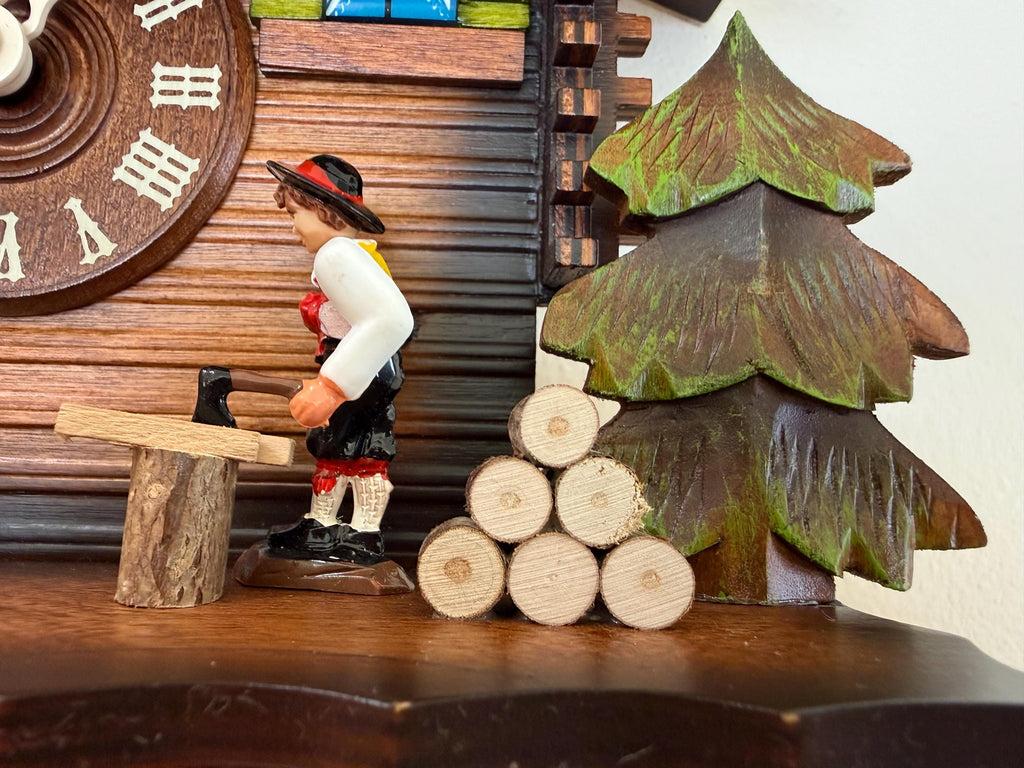 Restored Swiss Wood Chopper Musical Cuckoo Clock – 1-Day