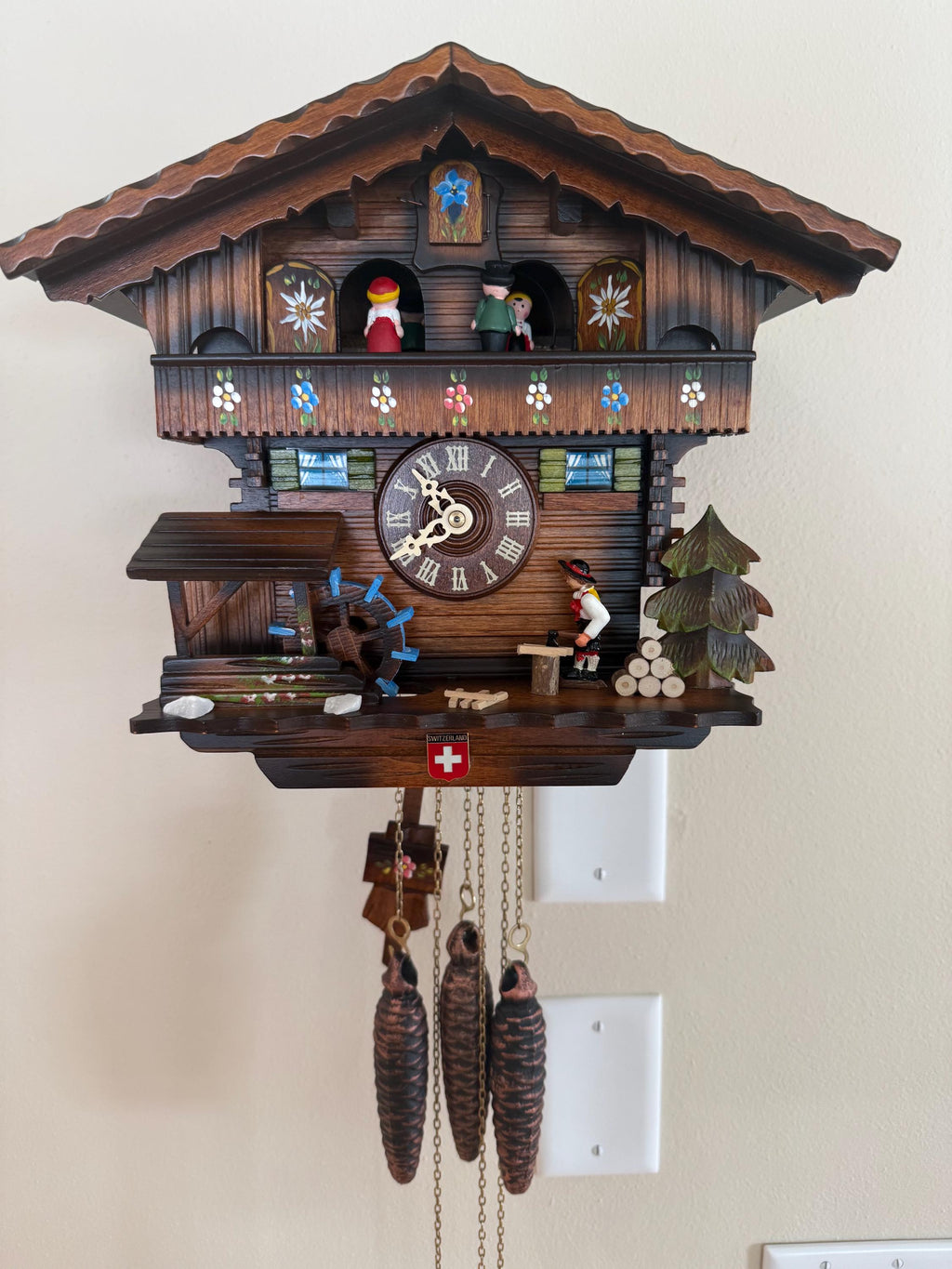 Restored Swiss Wood Chopper Musical Cuckoo Clock – 1-Day