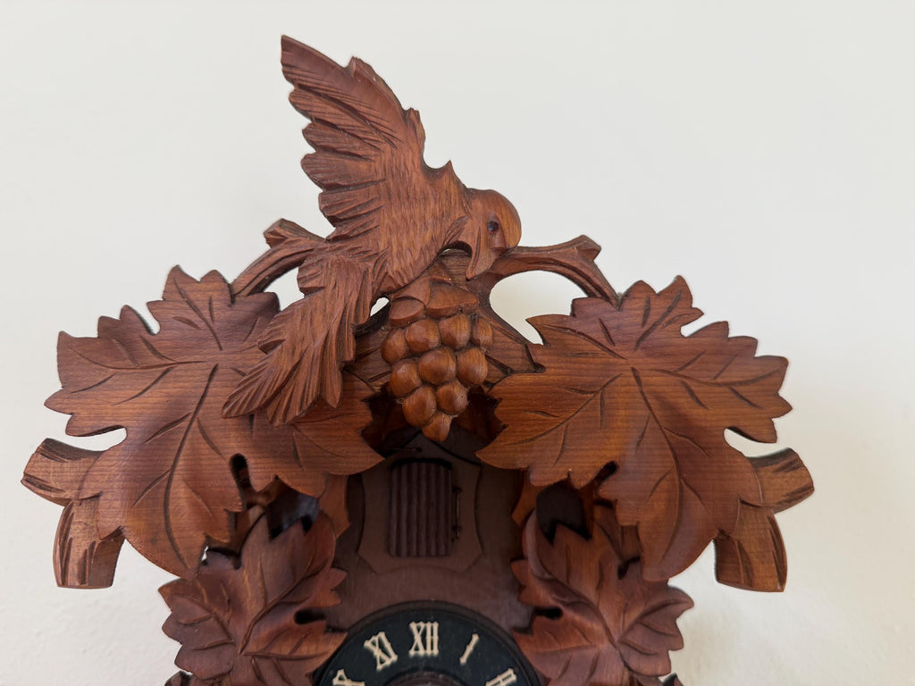 Restored German Fox, Raven & Grapes Cuckoo Clock – 1-Day