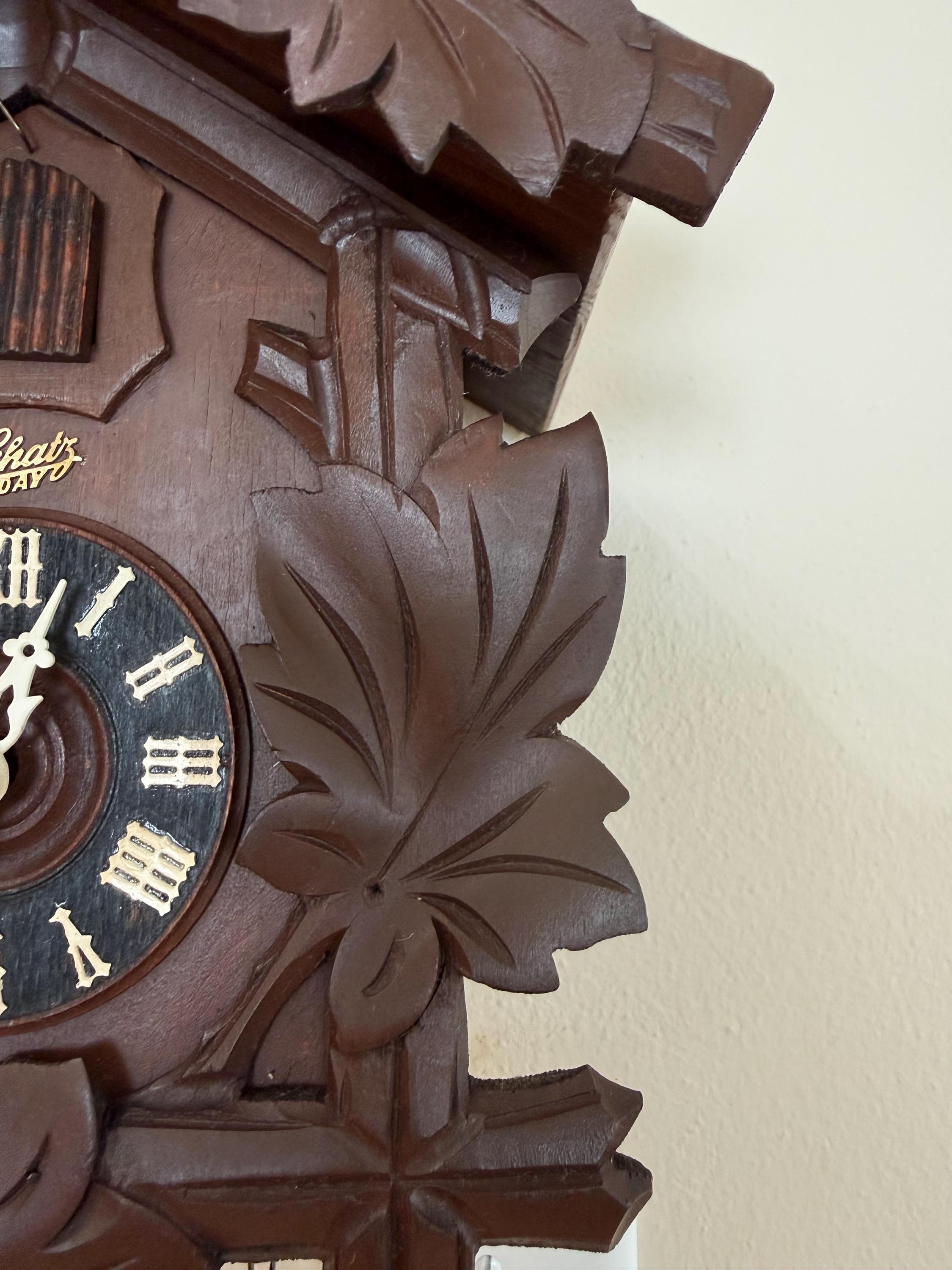 Restored Schatz German Cuckoo Clock – 8-Day