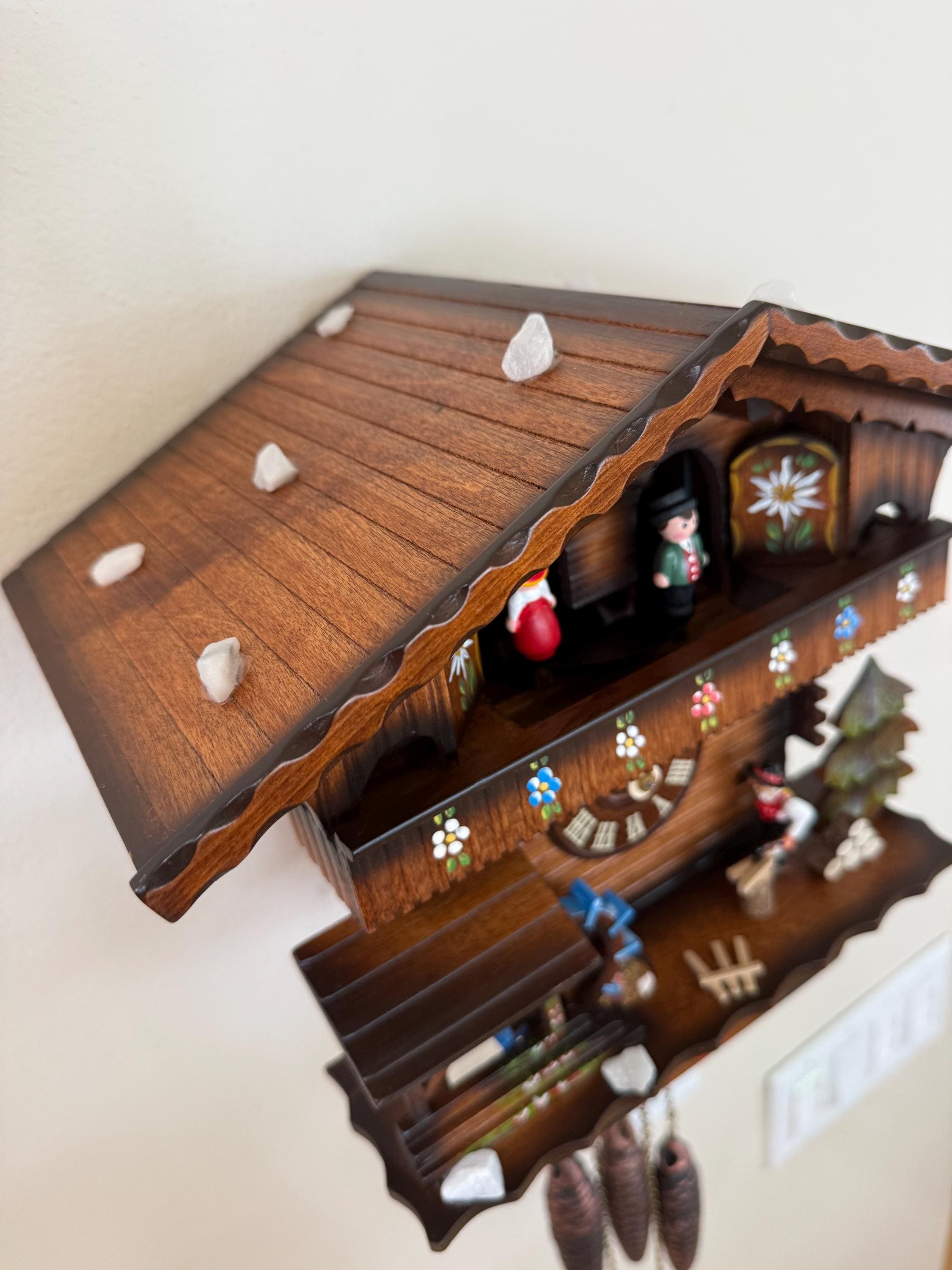 Restored Swiss Wood Chopper Musical Cuckoo Clock – 1-Day