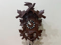 Restored Vintage German Cuckoo/Quail Clock – Black Forest Carved Wall Clock – Fully Serviced And Tested