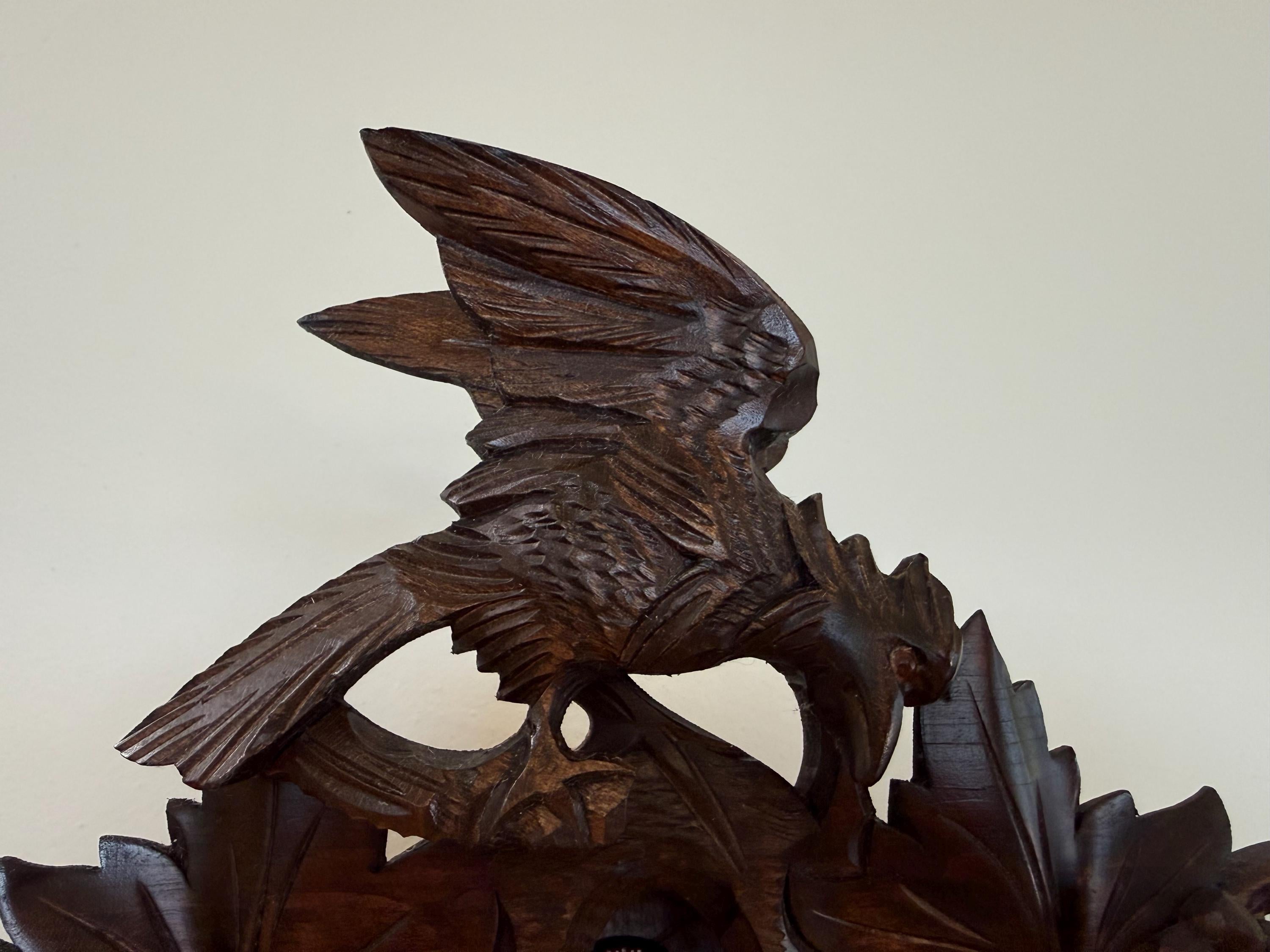 Restored German Fox & Raven Musical Cuckoo Clock – 8-Day