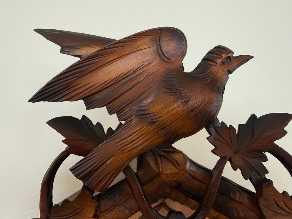 Restored German Bird & Maple Leaf Cuckoo Clock – 1-Day